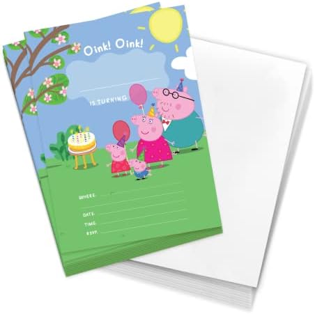Desert Cactus Peppa Pig Birthday Invites 10 Count With Envelopes