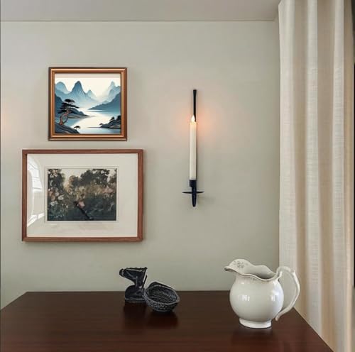 YUWENG Wall Candle Holder Set of 2 Matte Black
