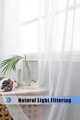 Wpm White Sheer Window Scarf Valance 38x216