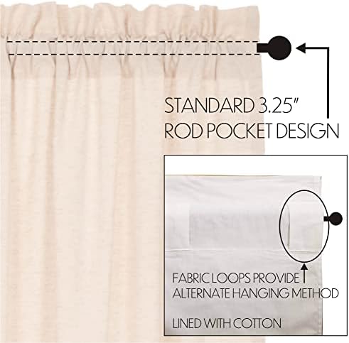 VHC Brands Simple Life Flax Window Curtain Swag Set of 2