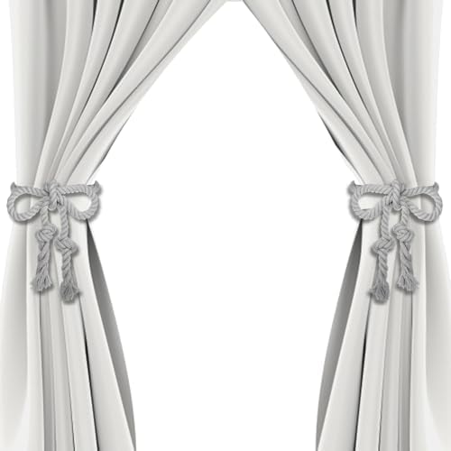 4 Pcs Hand Woven Curtain Tiebacks No Drilling