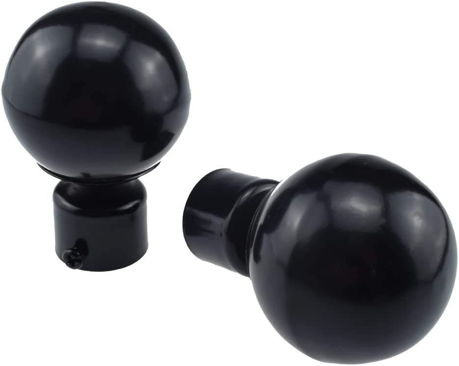 Aifeier ET Black Curtain Rod End Caps 2 PCS