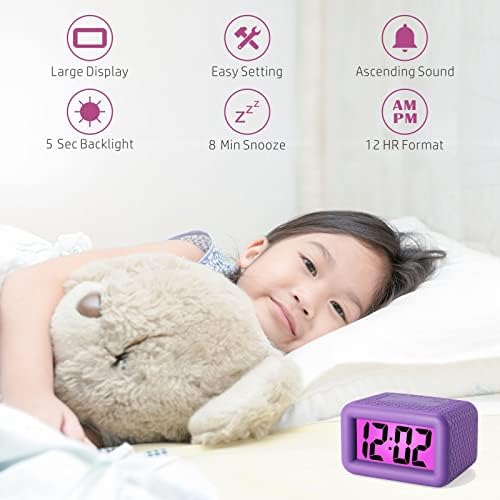Plumeet Kids Alarm Clock with Snooze and Backlight