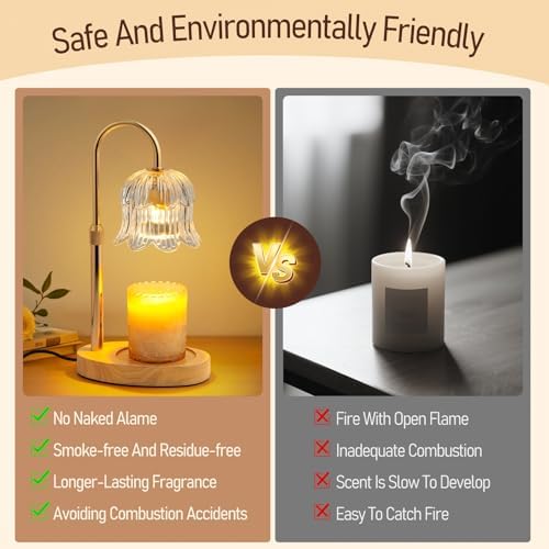 YDSP Candle Warmer Lamp with Timer and Adjustable Height