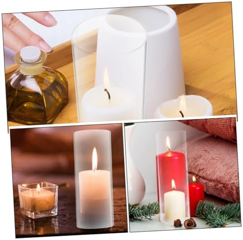 ABOOFAN Glass Candle Holder Windproof Chimney Shade for Tealight Candles
