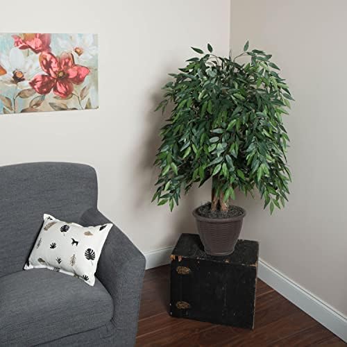 Vickerman 4 Artificial Green Smilax Bush with Decorative Container