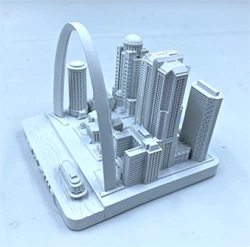 St Louis 3D City Model Statue Decoration 4 Inch White