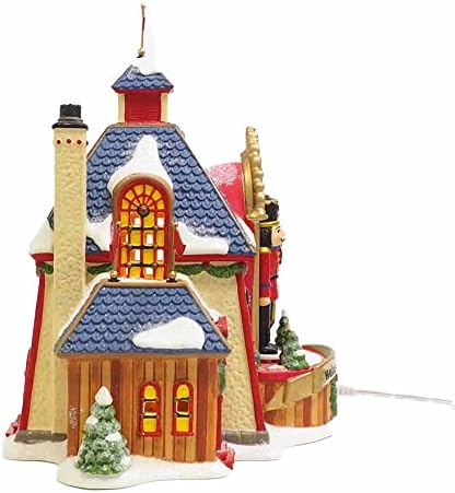 Department 56 North Pole Village Nutcracker Factory Animated Light Building