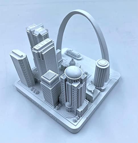 St Louis 3D City Model Statue Decoration 4 Inch White