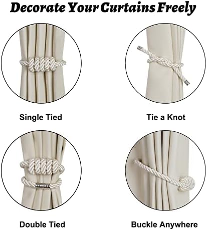 BEL AVENIR Magnetic Curtain Tiebacks 2 Pack