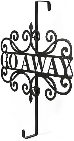National Tree Company Metal Wreath Hanger Black Go Away Halloween