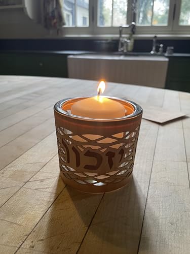 Yahrzeit Candle Holder with Star of David Design