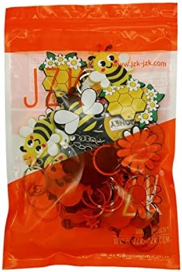 JZK 30 Pcs Cute Honey Bee Keyrings Set for Kids