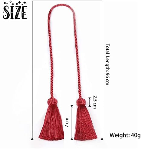 BEL AVENIR 2 Pack Curtain Tiebacks with Tassel