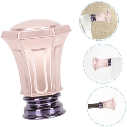 Stylish Plastic Rose Gold Curtain Rod Finials 4pcs