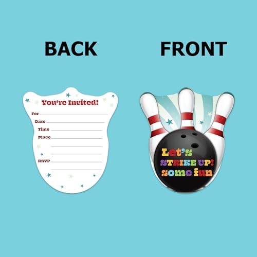 Bowling Lets Strike Up Some Fun Birthday Invites - 20 Count