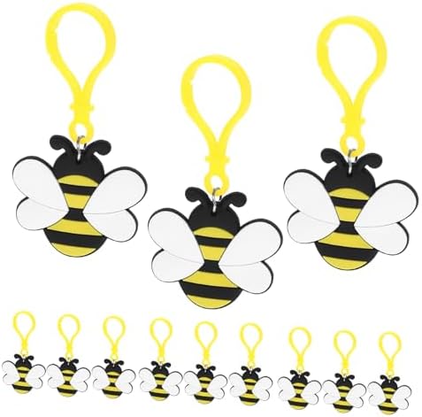 UPKOCH 12 Pcs Cute Bee Keychains for Women Aesthetic Backpack Accessories
