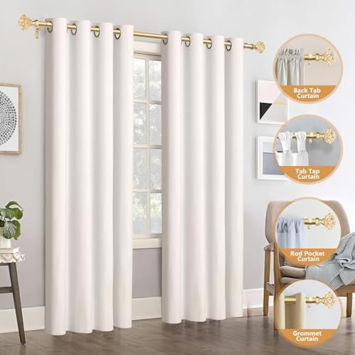 TONIAL Telescoping Curtain Rods 32-58 Inch Luxury Gold