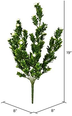Vickerman Artificial White Flower Rambling Bush 19 Inches