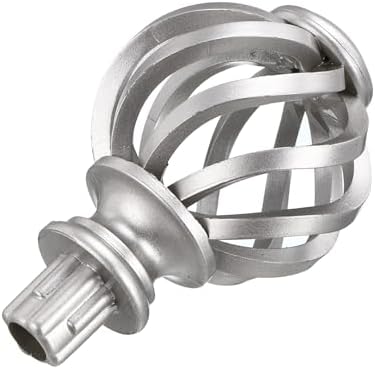 Uxcell Curtain Rod Finials 2Pcs Silver 15mm