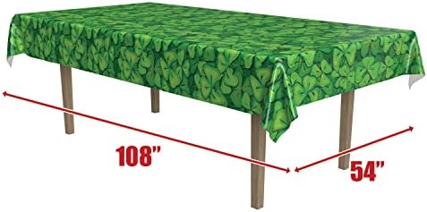 Beistle Shamrock Table Cover for St Patricks Day