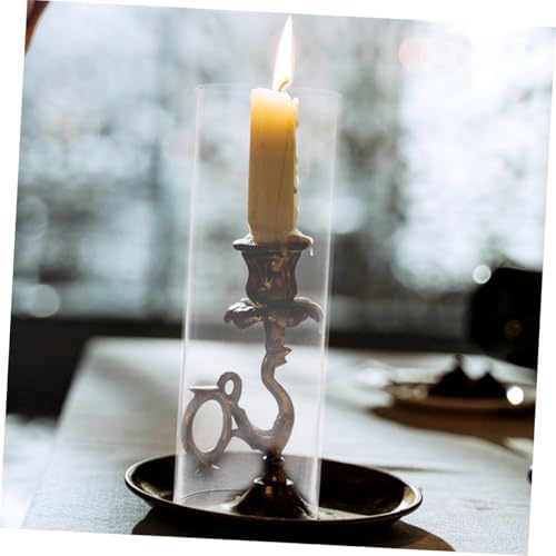 Elegant Transparent Glass Candle Shade for Tealight Holders