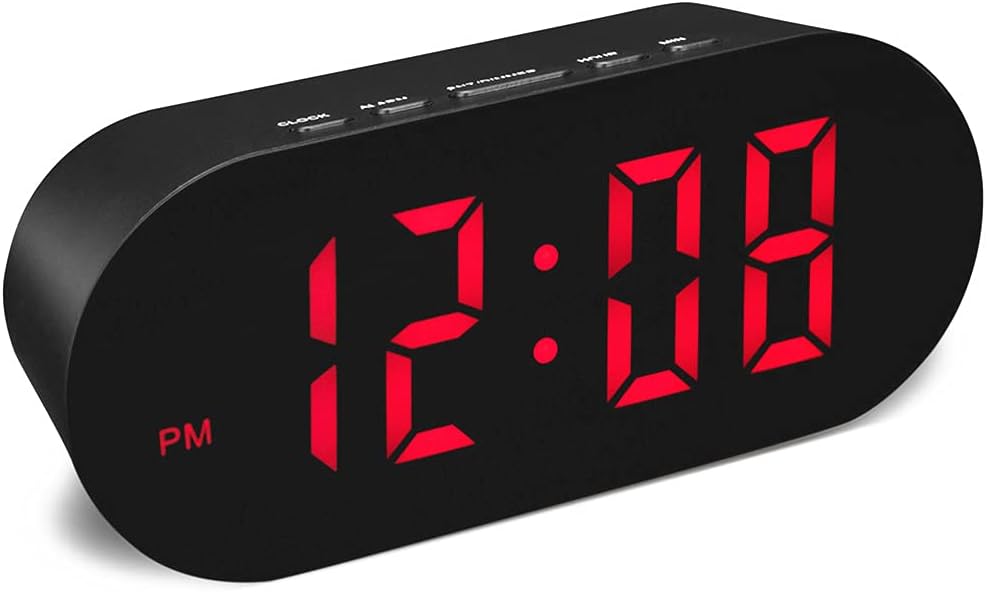 FAMICOZY Simple Digital Alarm Clock with Auto Dim and 6 Brightness Levels