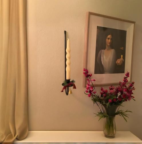 YUWENG Wall Candle Holder Set of 2 Matte Black