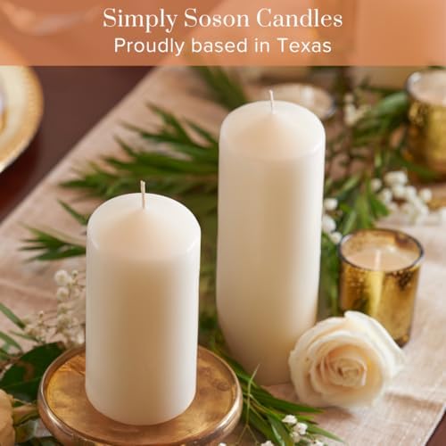 Simply Soson Ivory Pillar Candles Set of 6