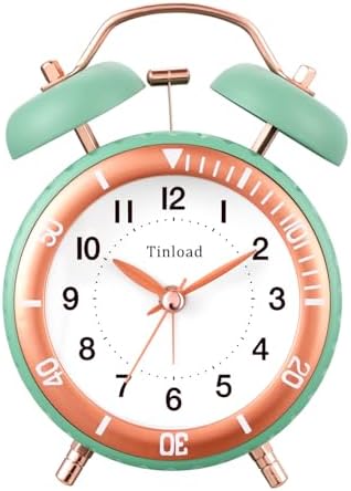 Tinload Loud Alarm Clock Vintage Style Green