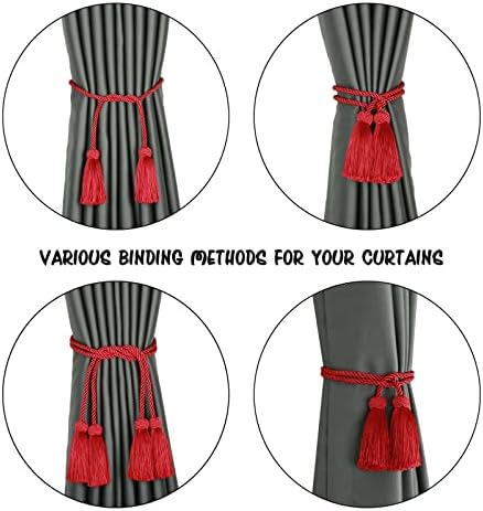 BEL AVENIR 2 Pack Curtain Tiebacks with Tassel