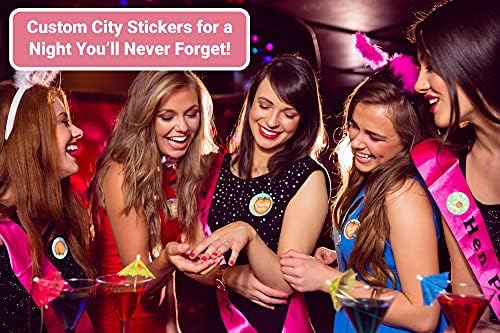 ELLOPI 12Pc Glossy Savannah Bachelorette Stickers