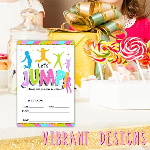 Lets Jump Birthday Party Invites Trampoline Bounce House