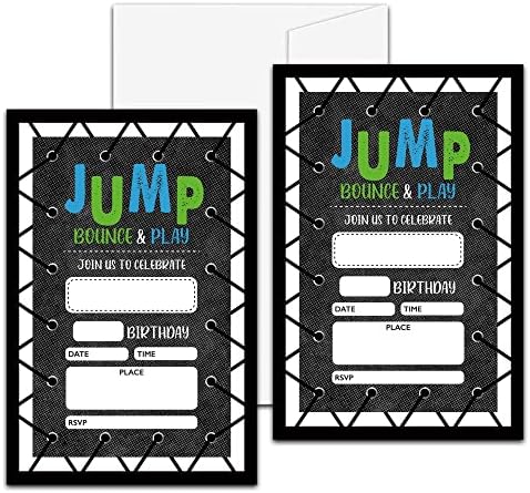 Levitatinyear Jump Birthday Invites with Envelopes