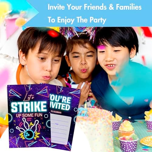 Strike Bowling Birthday Invites with Envelopes 30 Count