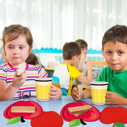 60PCS Back to School Disposable Tableware Set for 20 Guests
