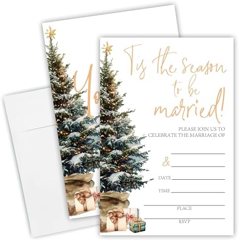 Tis The Season To Be Married Wedding Invites 4x6