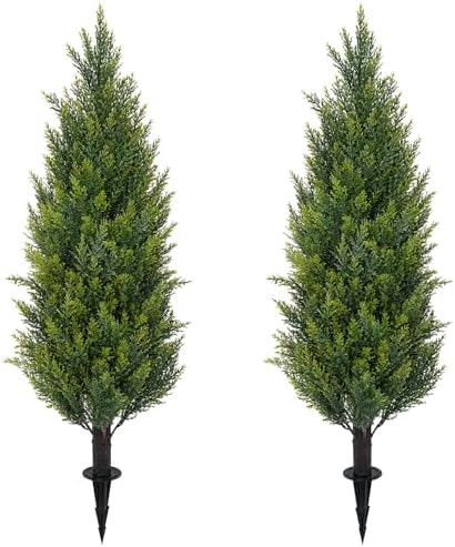 3FT Artificial Cedar Topiary Trees 2 Pack
