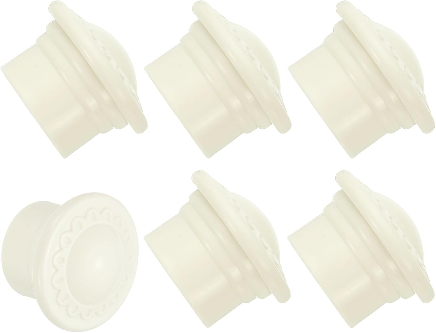 Ucell Curtain Rod Ends 6Pcs Plastic Finials for 26-28mm Rods