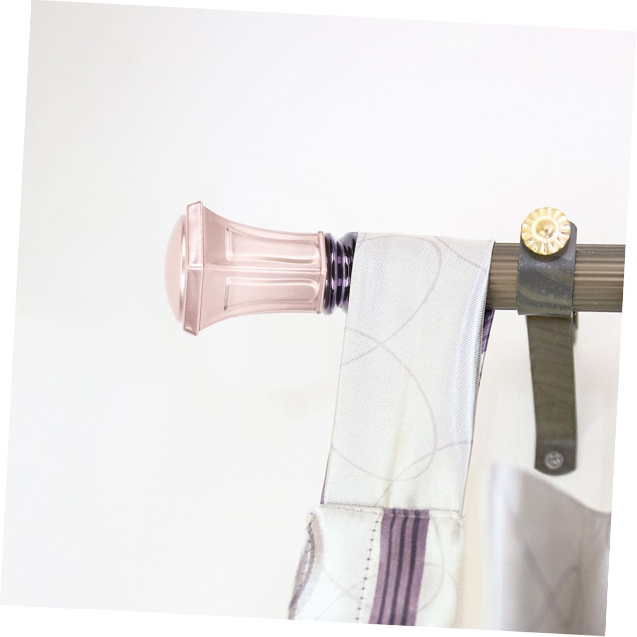 Stylish Plastic Rose Gold Curtain Rod Finials 4pcs