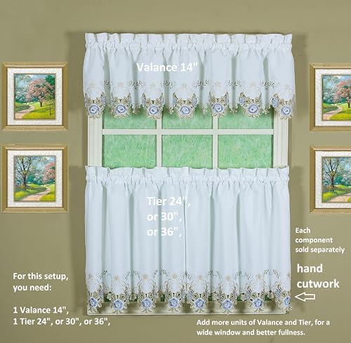 Todays Curtain Verona Reverse Embroidery Valance 14 In