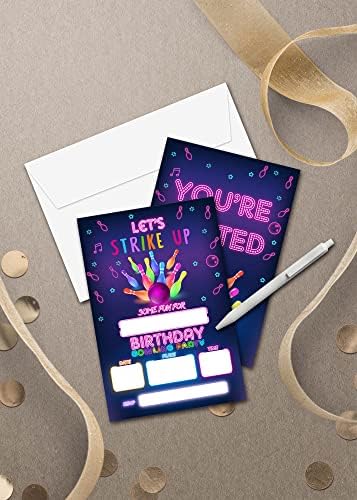 Lets Strike Up Bowling Birthday Invitations 20 Set