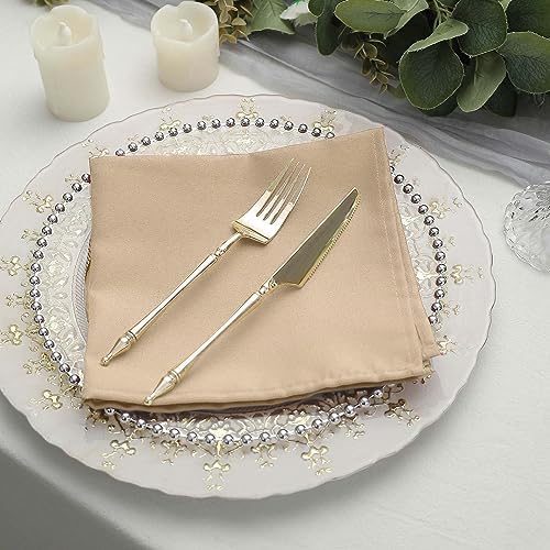 50 pcs 17 Inch Nude Napkins for Wedding Events