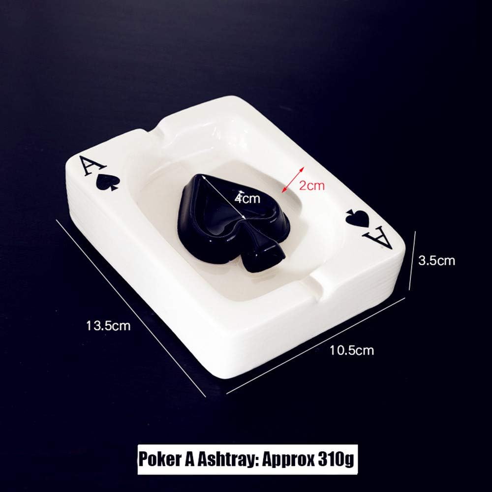 LAUYOO Ceramic Ashtray Portable Modern Black