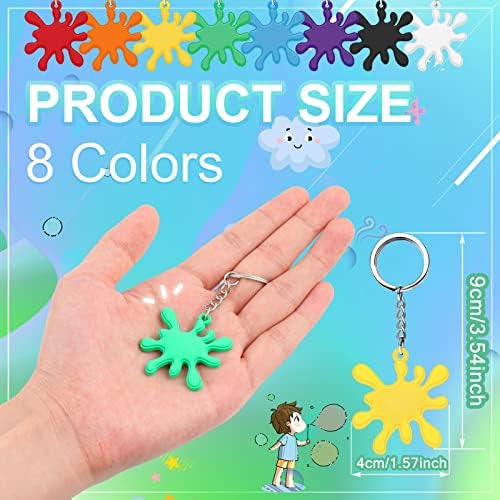 Taiyin Paint Splatter Keychains 48 Pcs Art Party Favors