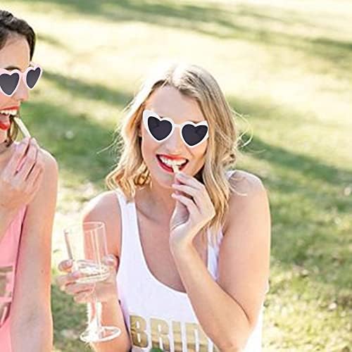 LADYHOME 10 Pairs Heart Shaped Bachelorette Sunglasses
