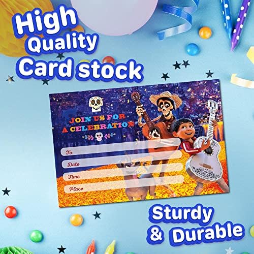 Set of 20 Fiesta Memories Happy Birthday Invites with Envelopes
