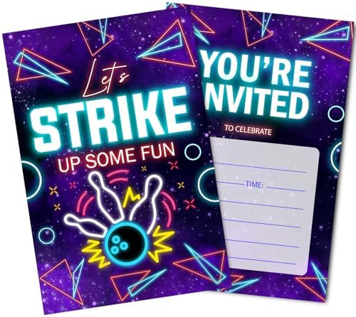 Strike Bowling Birthday Invites with Envelopes 30 Count
