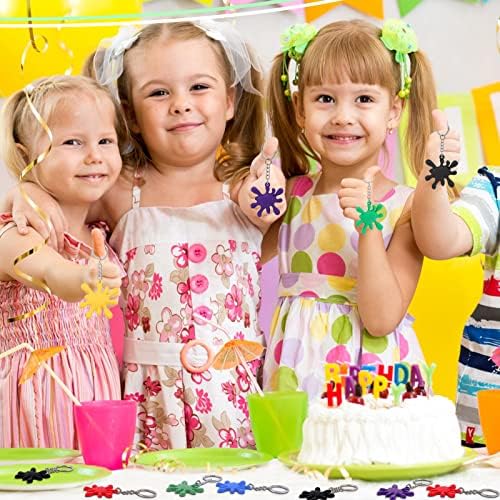 Taiyin Paint Splatter Keychains 48 Pcs Art Party Favors