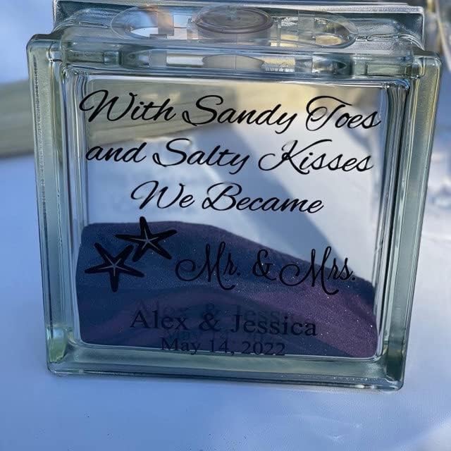 Personalized Glass Unity Sand Ceremony Set with Lid